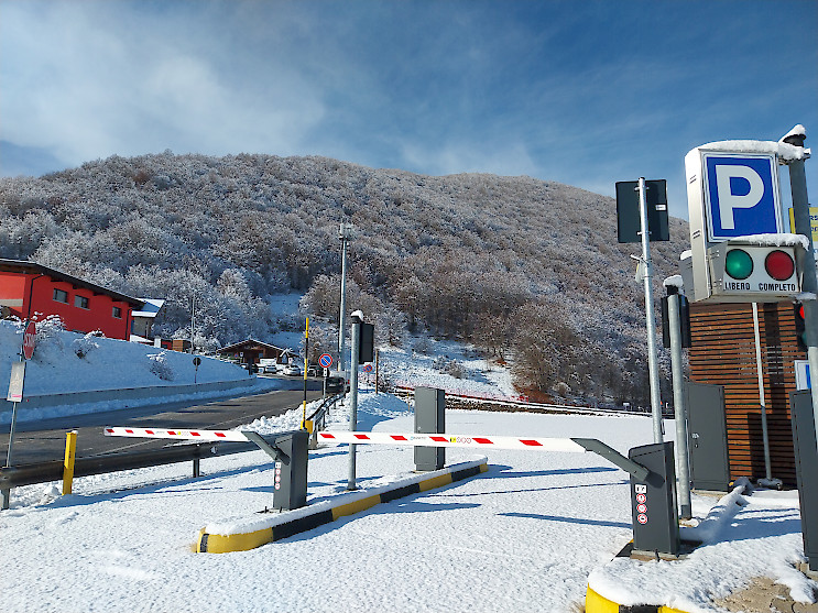 Parking exit of Roccaraso - Monte Pratello cable car