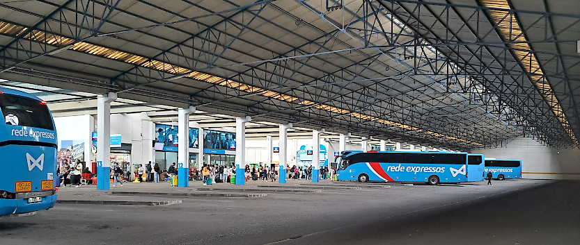 parking of the bus station Sete Rios, Lisbon