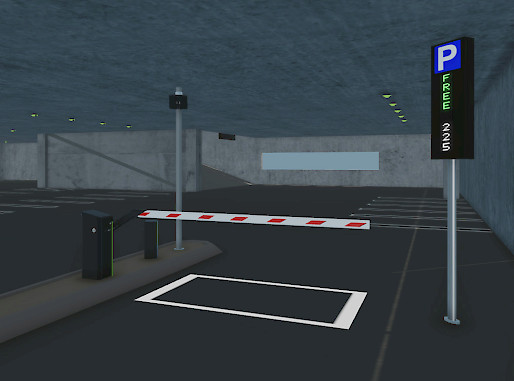 render drawing of the CESM board embedded in Magnetic Parking Pro barrier for Jupiter System