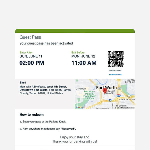 Digital Guest Passes