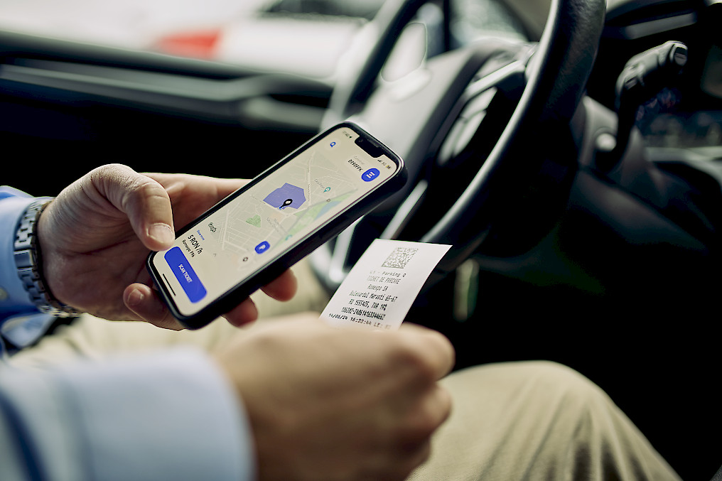 Romexpo parking paid by Uppark payment application