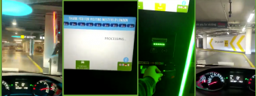 sequence of ticketless access, payment, and exit at Westfield London parking